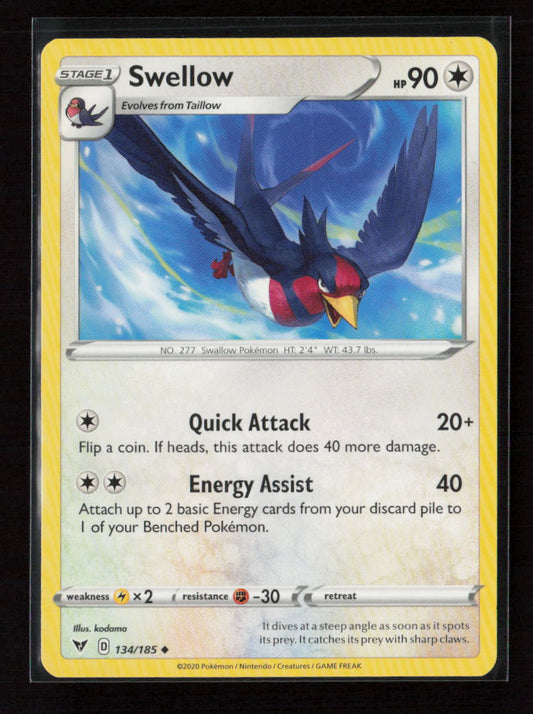Swellow Uncommon SWSH04: Vivid Voltage 134/185 LP