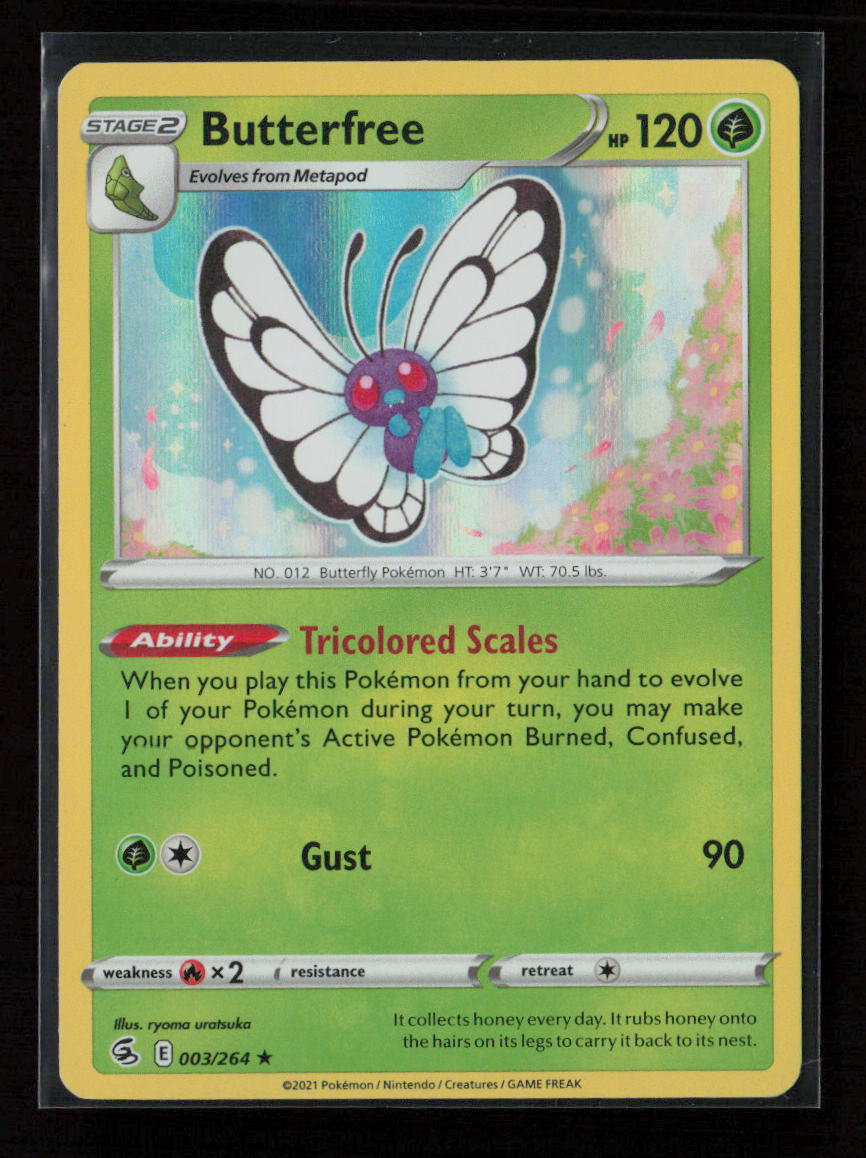 Butterfree Holo Rare SWSH08: Fusion Strike 003/264 NM