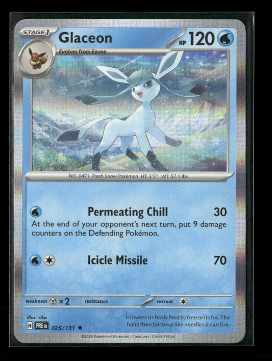 Glaceon Rare SV: Prismatic Evolutions 025/131 NM - Kang's Collectibles