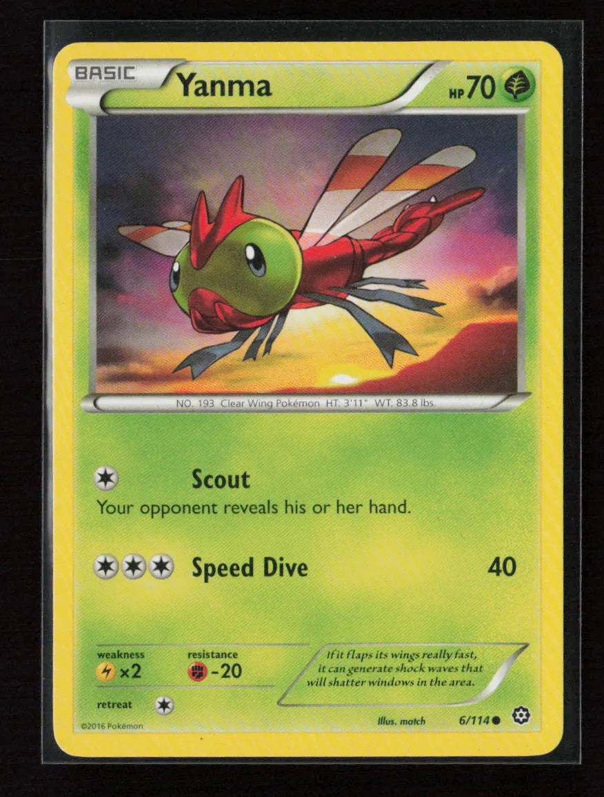 Yanma Common XY - Steam Siege 6/114 LP - Kang's Collectibles