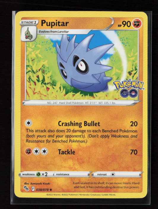 Pupitar Uncommon Pokemon GO 038/078 LP