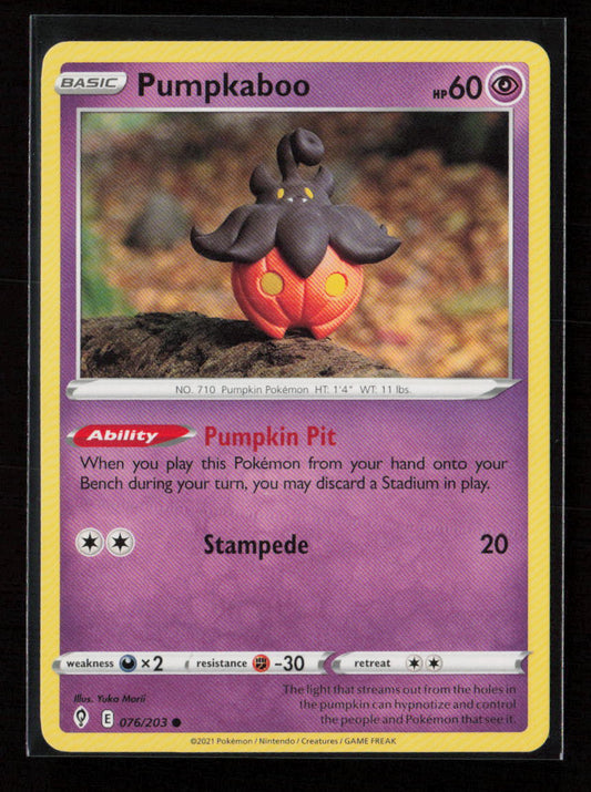 Pumpkaboo Common SWSH07: Evolving Skies 076/203 NM