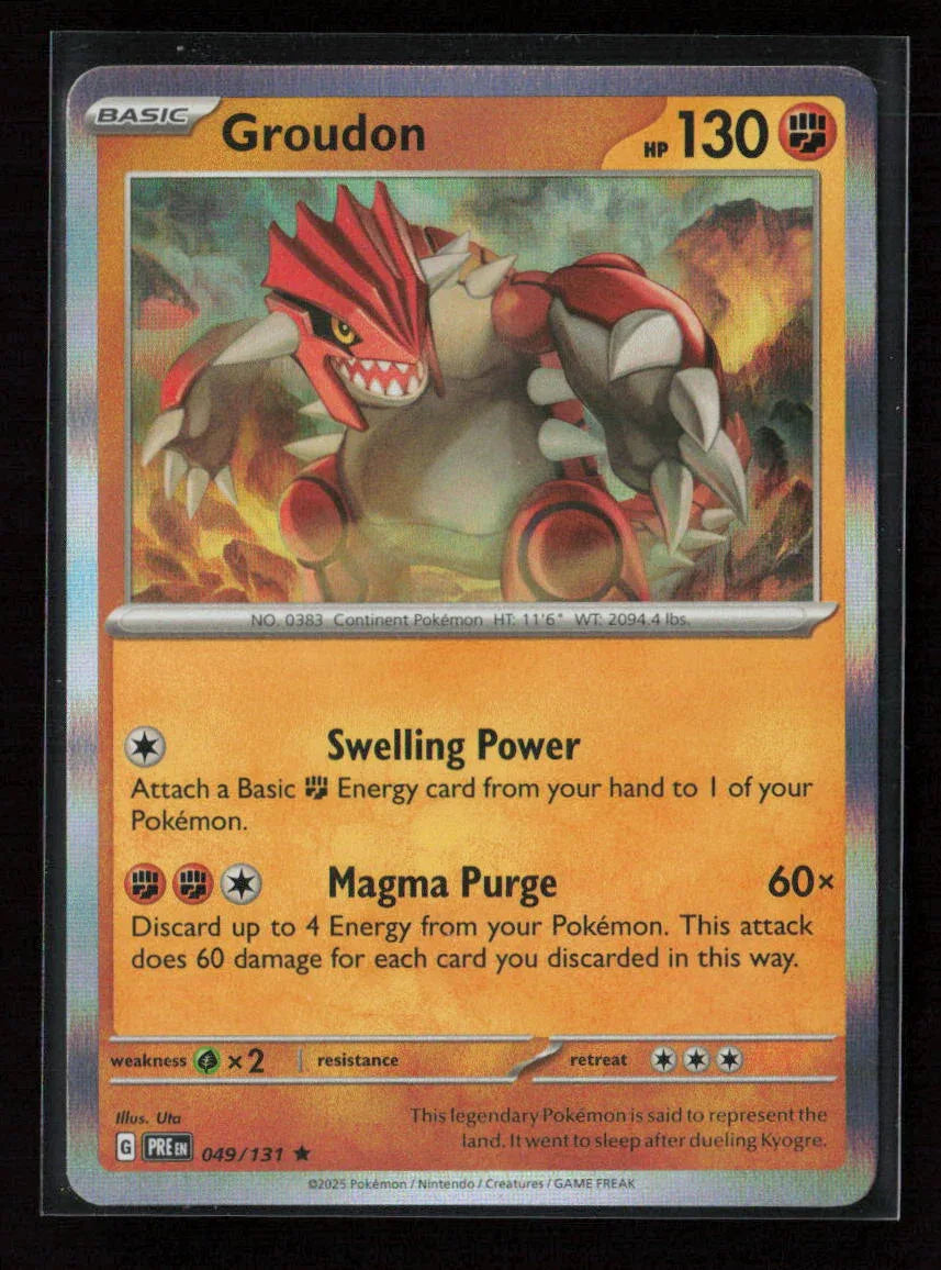 Groudon Rare SV: Prismatic Evolutions 049/131 NM - Kang's Collectibles