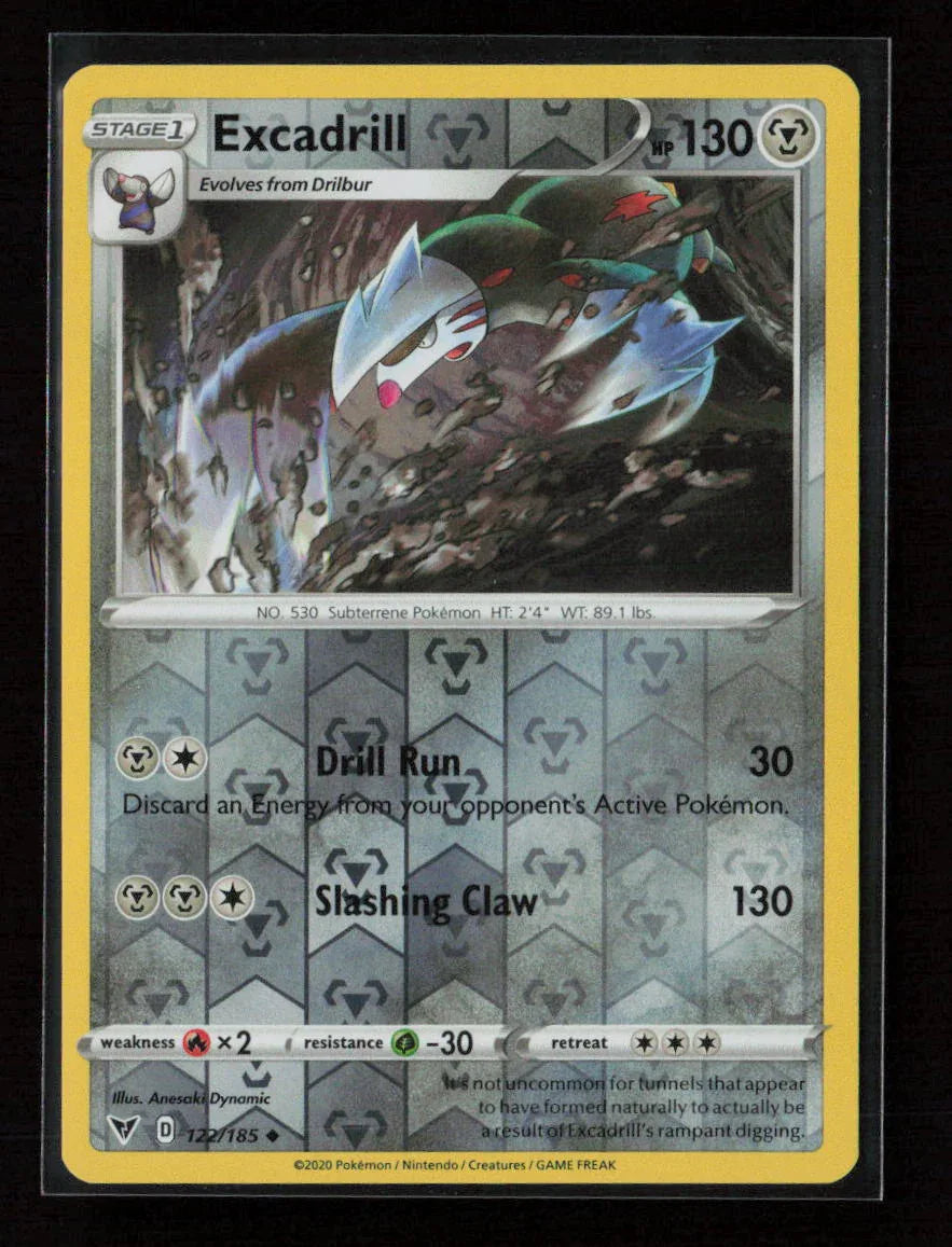 Excadrill Uncommon SWSH04: Vivid Voltage 122/185 LP - Kang's Collectibles
