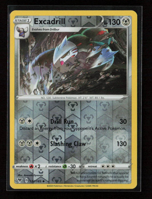 Excadrill Uncommon SWSH04: Vivid Voltage 122/185 LP - Kang's Collectibles