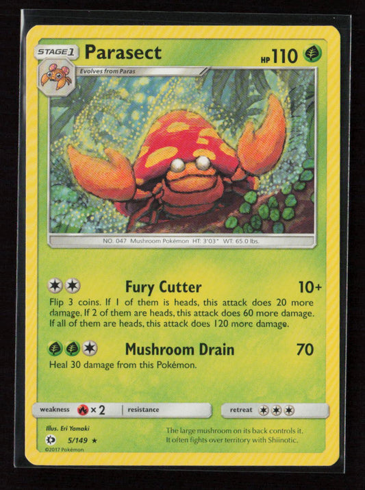 Parasect Rare SM Base Set 5/149 LP