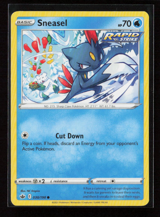 Sneasel Common SWSH06: Chilling Reign 030/198 LP