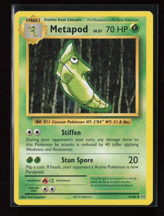 Metapod Uncommon XY - Evolutions 4/108 LP - Kang's Collectibles