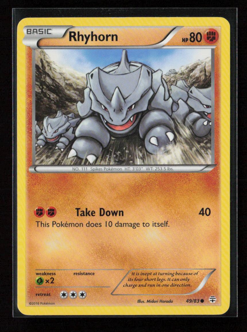 Rhyhorn Common Generations 49/83 LP - Kang's Collectibles
