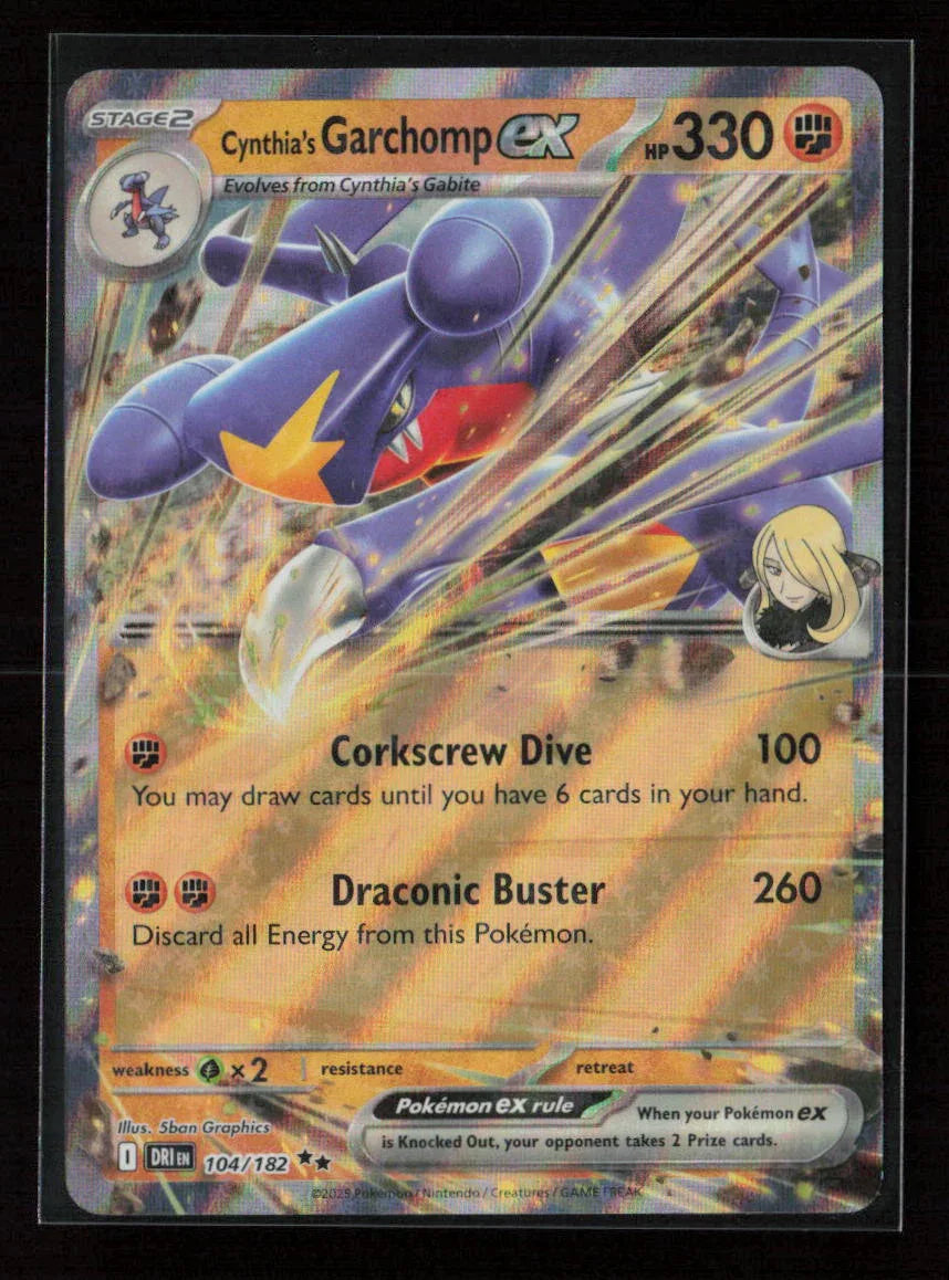 Cynthia's Garchomp ex - Double Rare SV10: Destined Rivals 104/182 NM - Kang's Collectibles