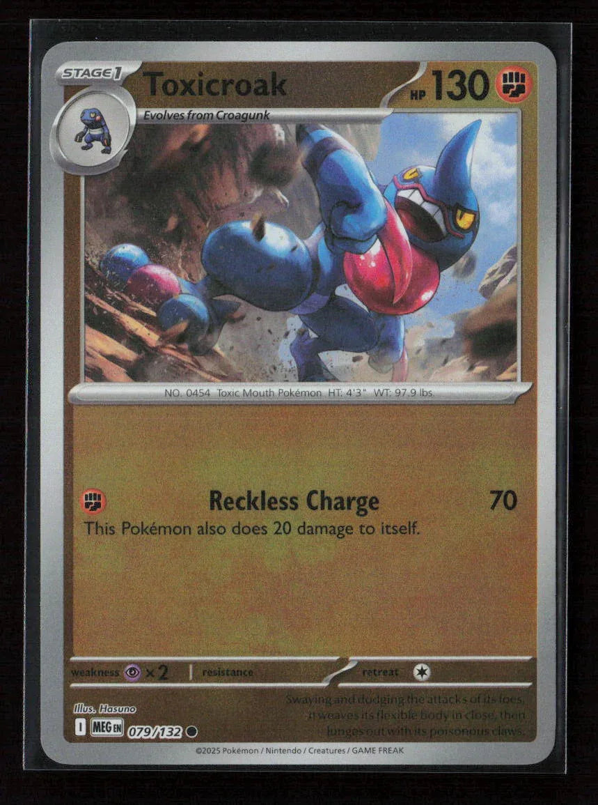 Toxicroak Common ME01: Mega Evolution 079/132 NM - Kang's Collectibles