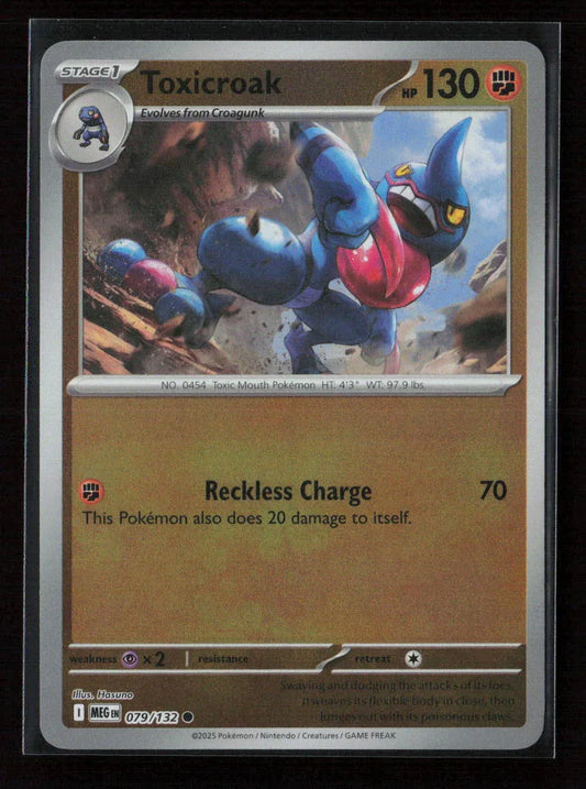 Toxicroak Common ME01: Mega Evolution 079/132 NM - Kang's Collectibles