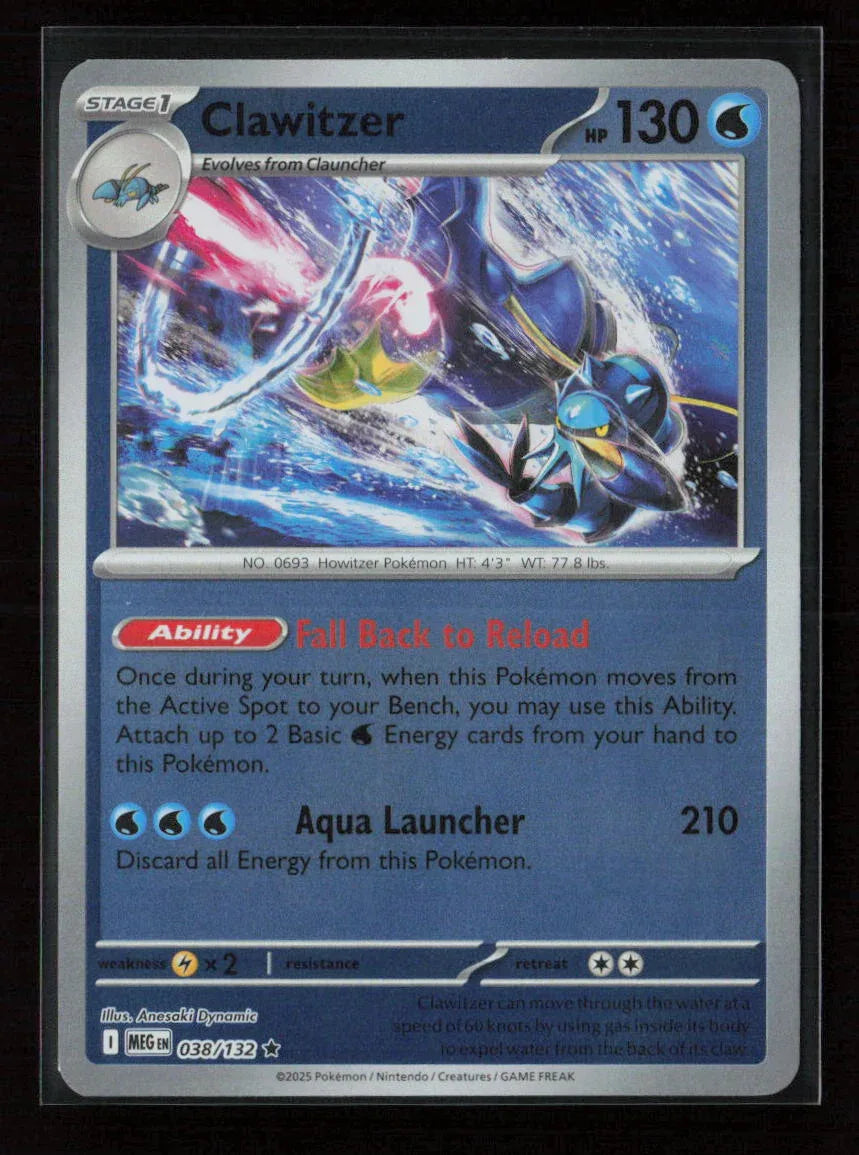 Clawitzer - Rare ME01: Mega Evolution 038/132 NM - Kang's Collectibles