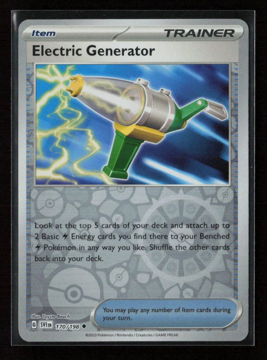 Electric Generator Uncommon SV01: Scarlet & Violet Base Set 170/198 NM - Kang's Collectibles
