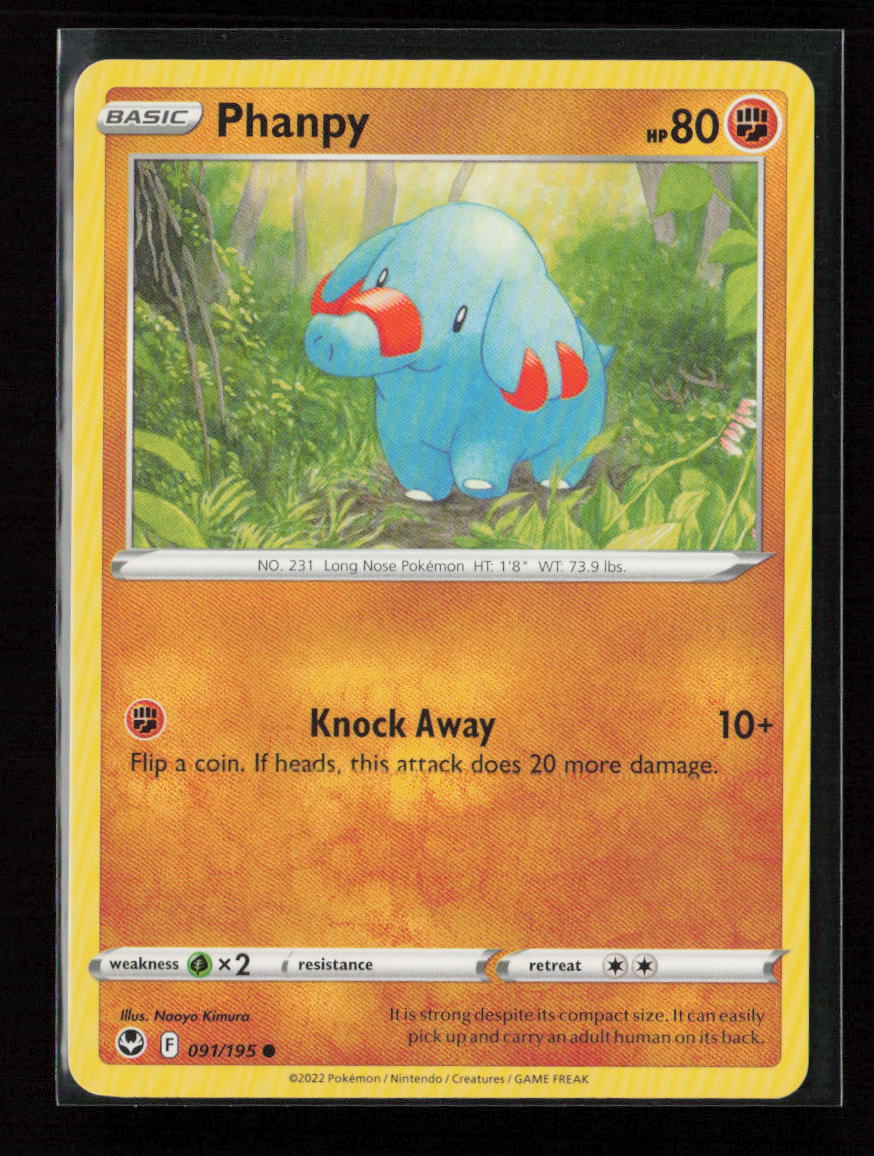 Phanpy Common SWSH12: Silver Tempest 091/195 LP