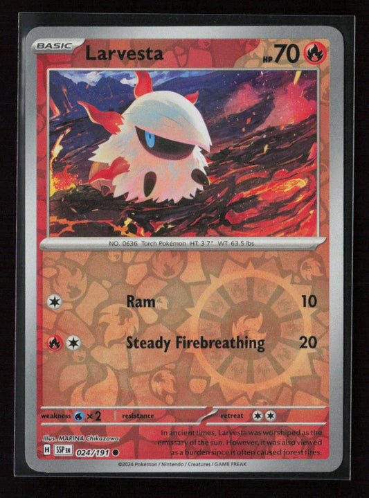 Larvesta - Common SV08: Surging Sparks 024/191 NM - Kang's Collectibles