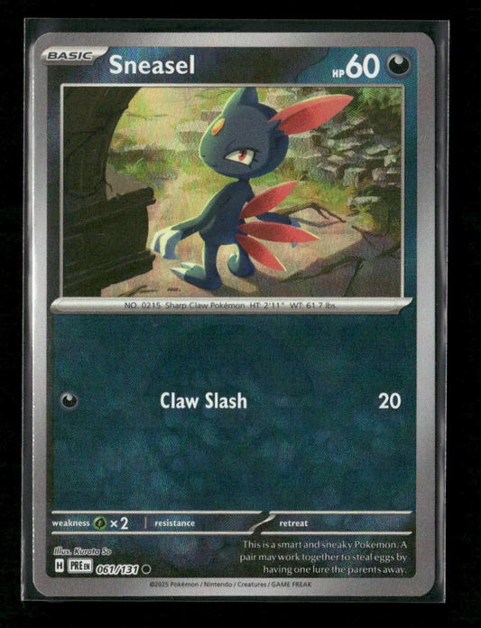 Sneasel (Master Ball Pattern) Common SV: Prismatic Evolutions 061/131 NM - Kang's Collectibles