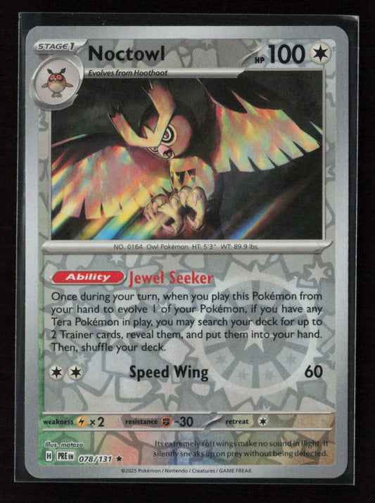Noctowl Rare SV: Prismatic Evolutions 078/131 NM - Kang's Collectibles