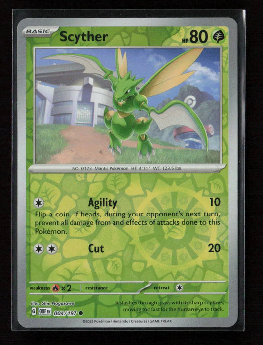 Scyther Common SV03: Obsidian Flames 004/197 NM