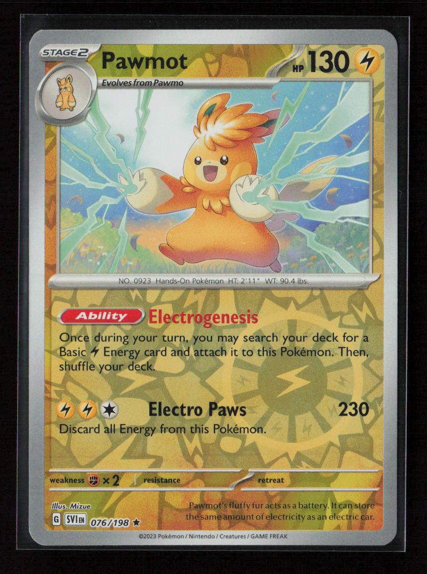 Pawmot - Rare SV01: Scarlet & Violet Base Set 076/198 NM - Kang's Collectibles
