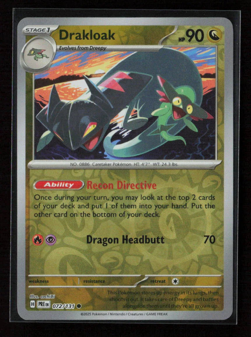 Drakloak Common SV: Prismatic Evolutions 072/131 NM - Kang's Collectibles