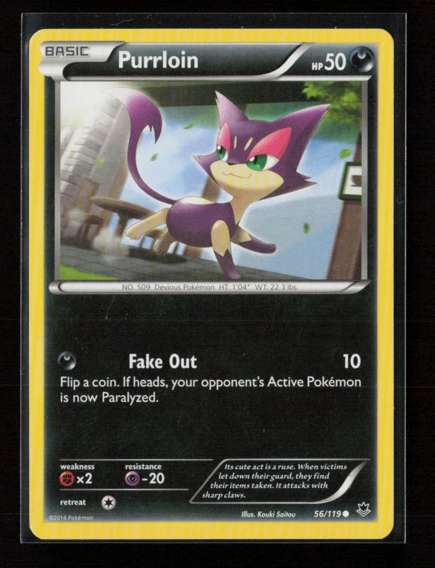 Purrloin Common XY - Phantom Forces 56/119 LP - Kang's Collectibles