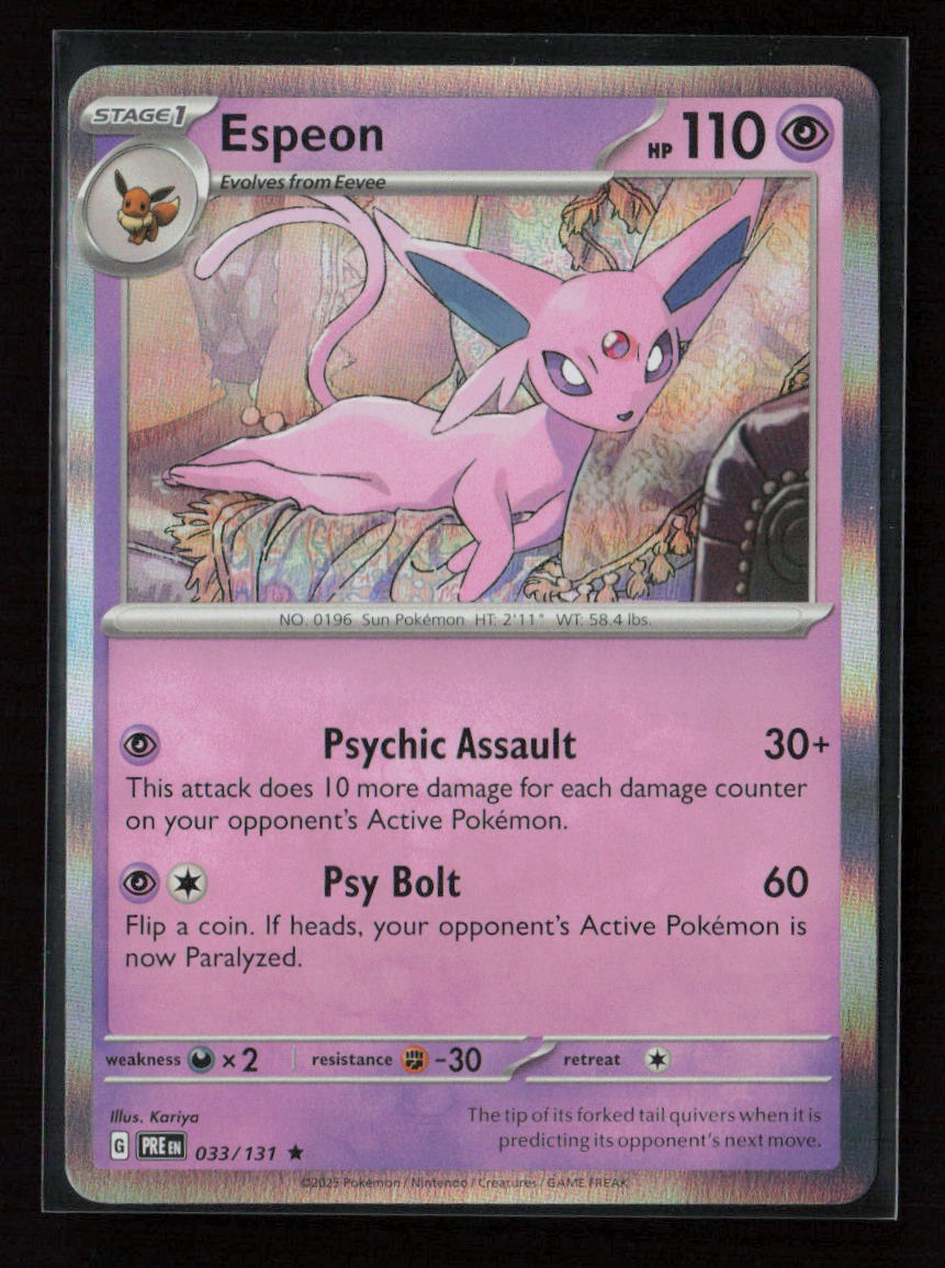 Espeon Rare SV: Prismatic Evolutions 033/131 NM