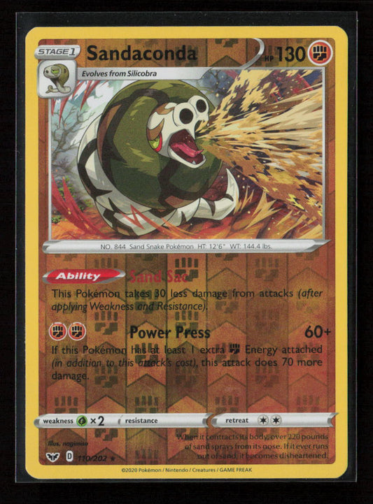 Sandaconda (110) Holo Rare SWSH01: Sword & Shield Base Set 110/202 LP