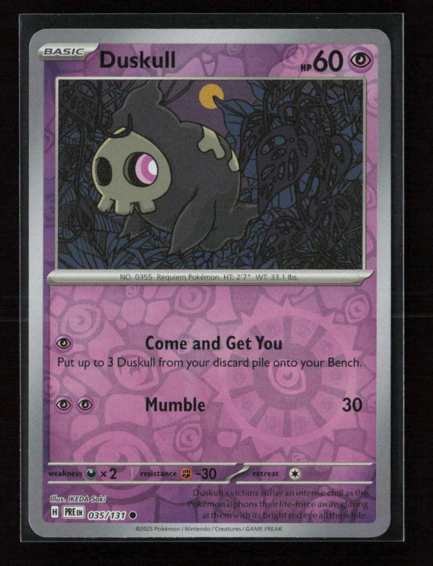 Duskull Common SV: Prismatic Evolutions 035/131 NM - Kang's Collectibles