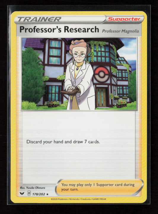 Professor's Research Holo Rare SWSH01: Sword & Shield Base Set 178/202 LP