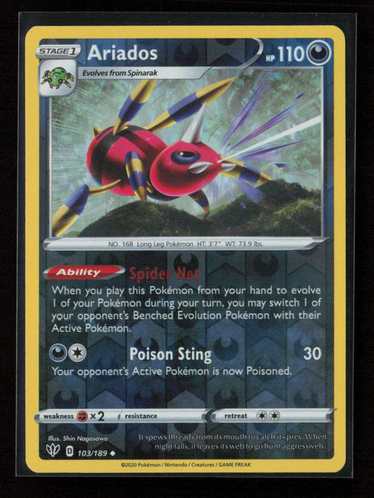 Ariados Uncommon SWSH03: Darkness Ablaze 103/189 NM