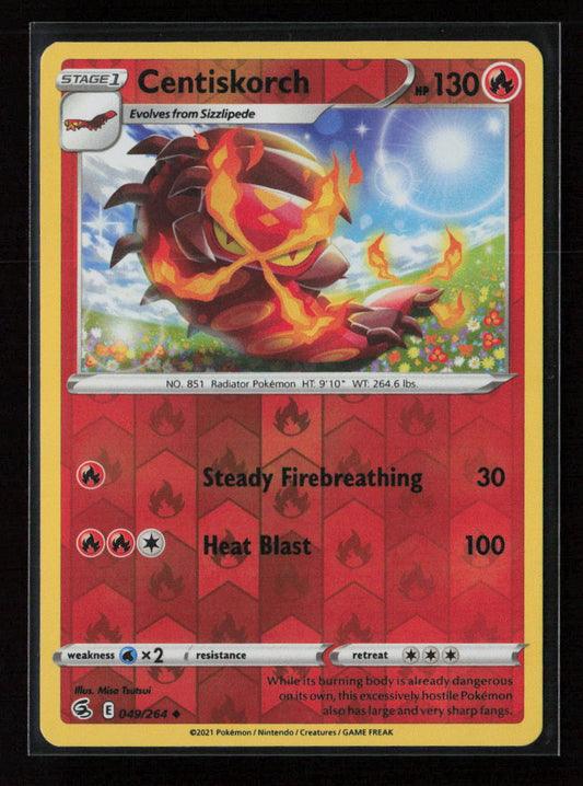 Centiskorch (49) Uncommon SWSH08: Fusion Strike 049/264 NM