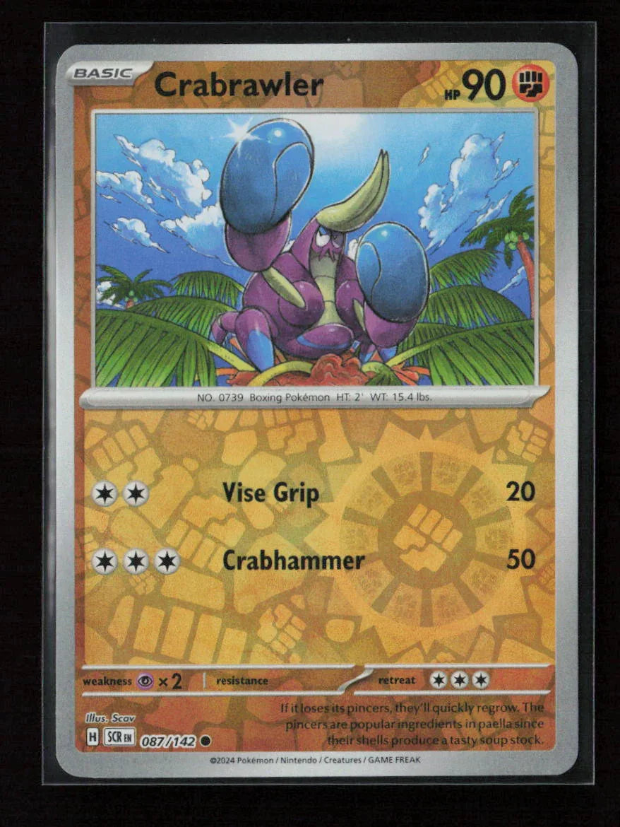 Crabrawler Common SV07: Stellar Crown 087/142 NM - Kang's Collectibles