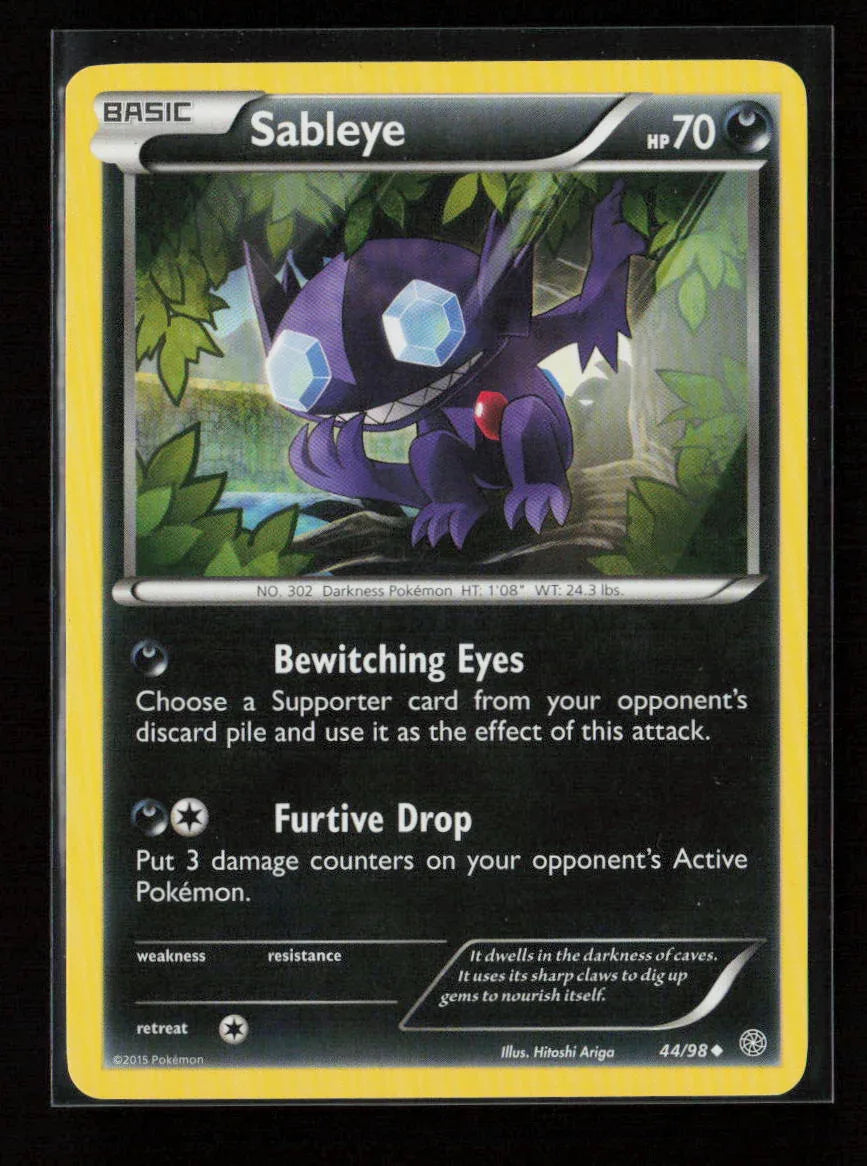 Sableye Uncommon XY - Ancient Origins 44/98 LP - Kang's Collectibles