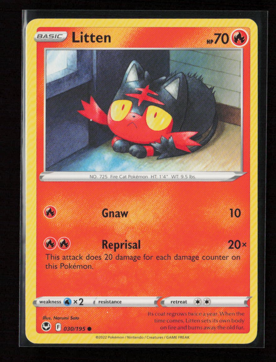 Litten Common SWSH12: Silver Tempest 030/195 LP