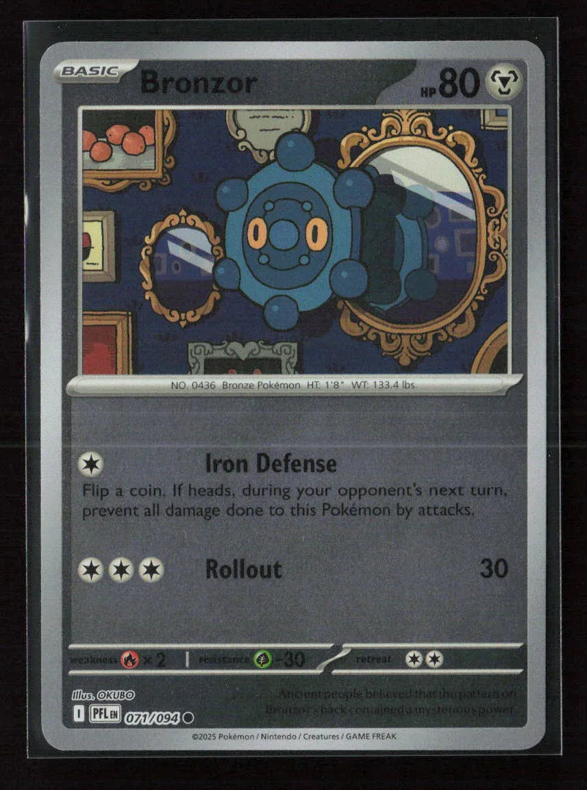 Bronzor Common ME02: Phantasmal Flames 071/094 NM - Kang's Collectibles