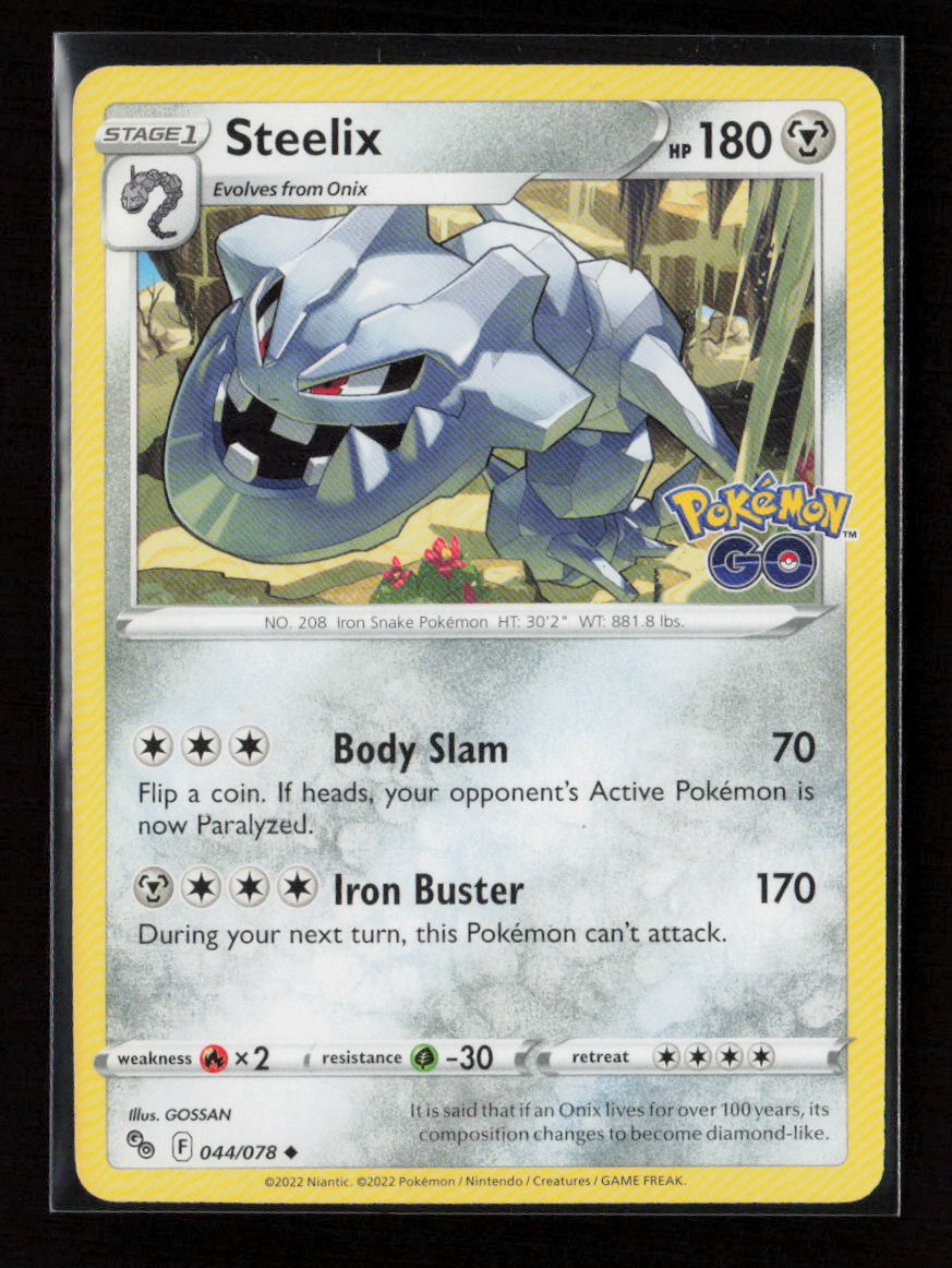 Steelix Uncommon Pokemon GO 044/078 LP