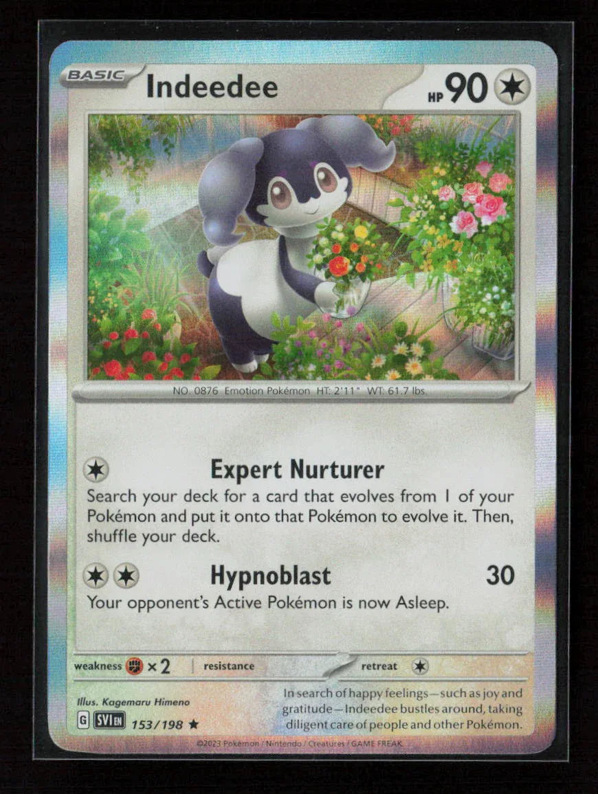 Indeedee Rare SV01: Scarlet & Violet Base Set 153/198 NM - Kang's Collectibles