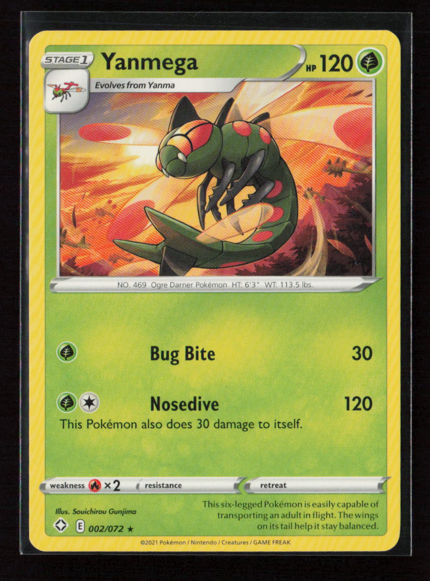 Yanmega Rare Shining Fates 002/072 LP