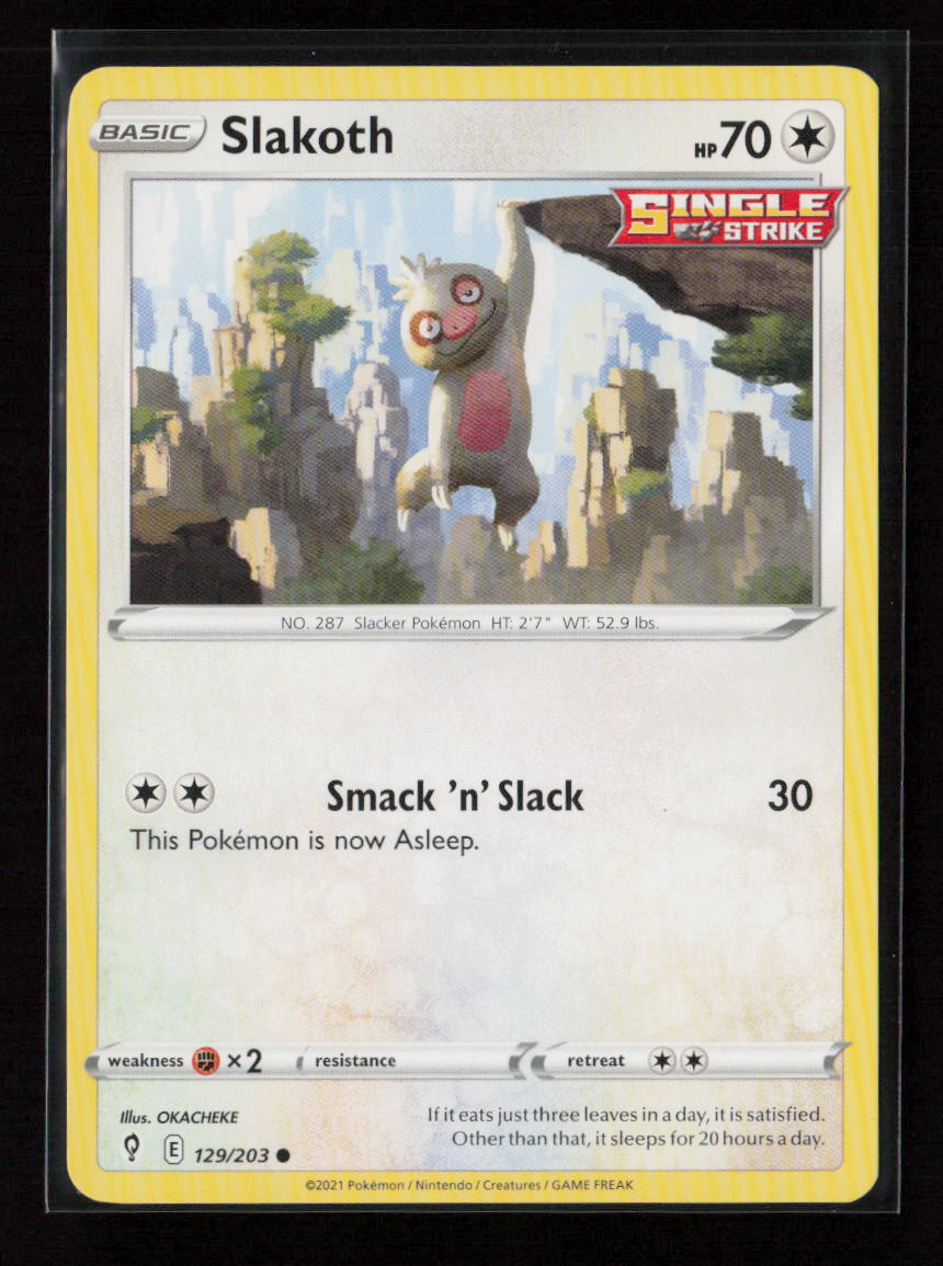 Slakoth Common SWSH07: Evolving Skies 129/203 LP