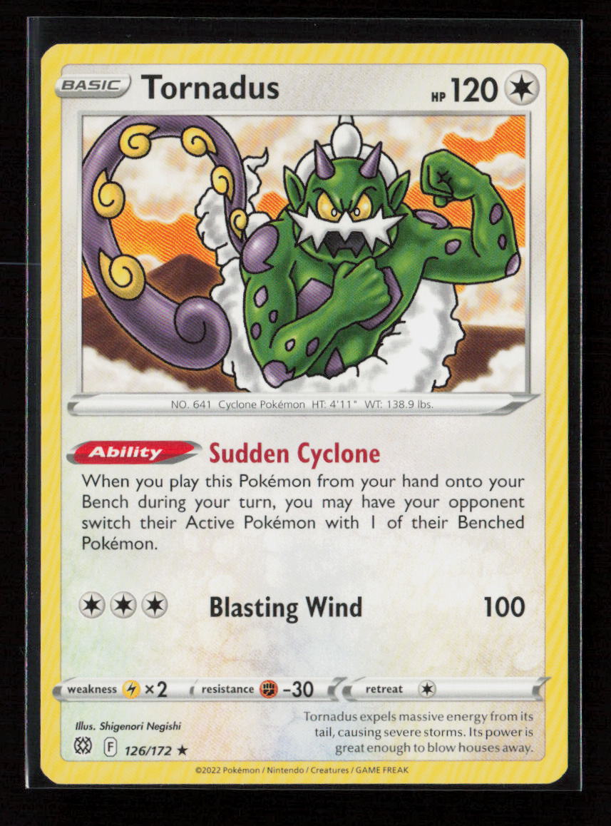 Tornadus Rare SWSH09: Brilliant Stars 126/172 LP