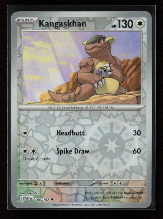 Kangaskhan Uncommon SV03: Obsidian Flames 165/197 NM - Kang's Collectibles