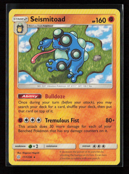 Seismitoad Rare SM - Cosmic Eclipse 117/236 LP