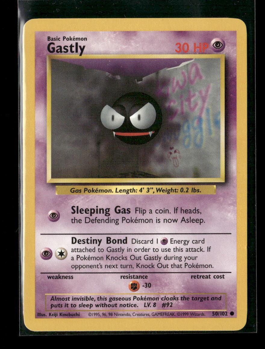 Gastly Common Base Set 050/102 LP - Kang's Collectibles