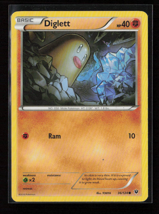 Diglett Common XY - Fates Collide 36/124 MP
