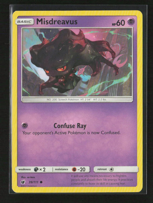 Misdreavus Common SM - Crimson Invasion 39/111 LP - Kang's Collectibles