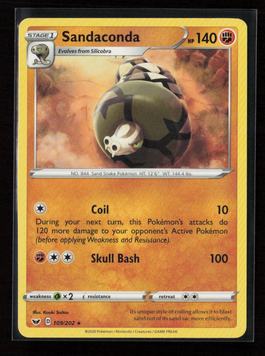 Sandaconda (109) Rare SWSH01: Sword & Shield Base Set 109/202 LP