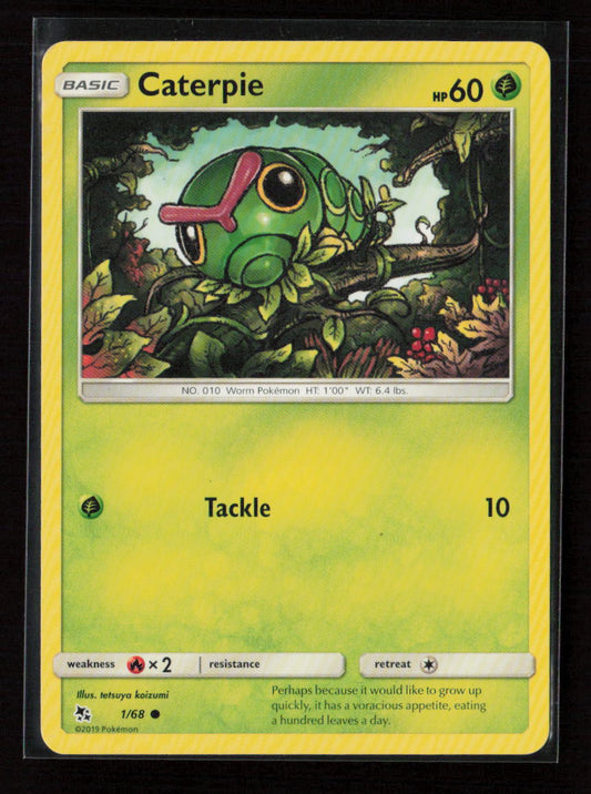 Caterpie Common Hidden Fates 1/68 LP
