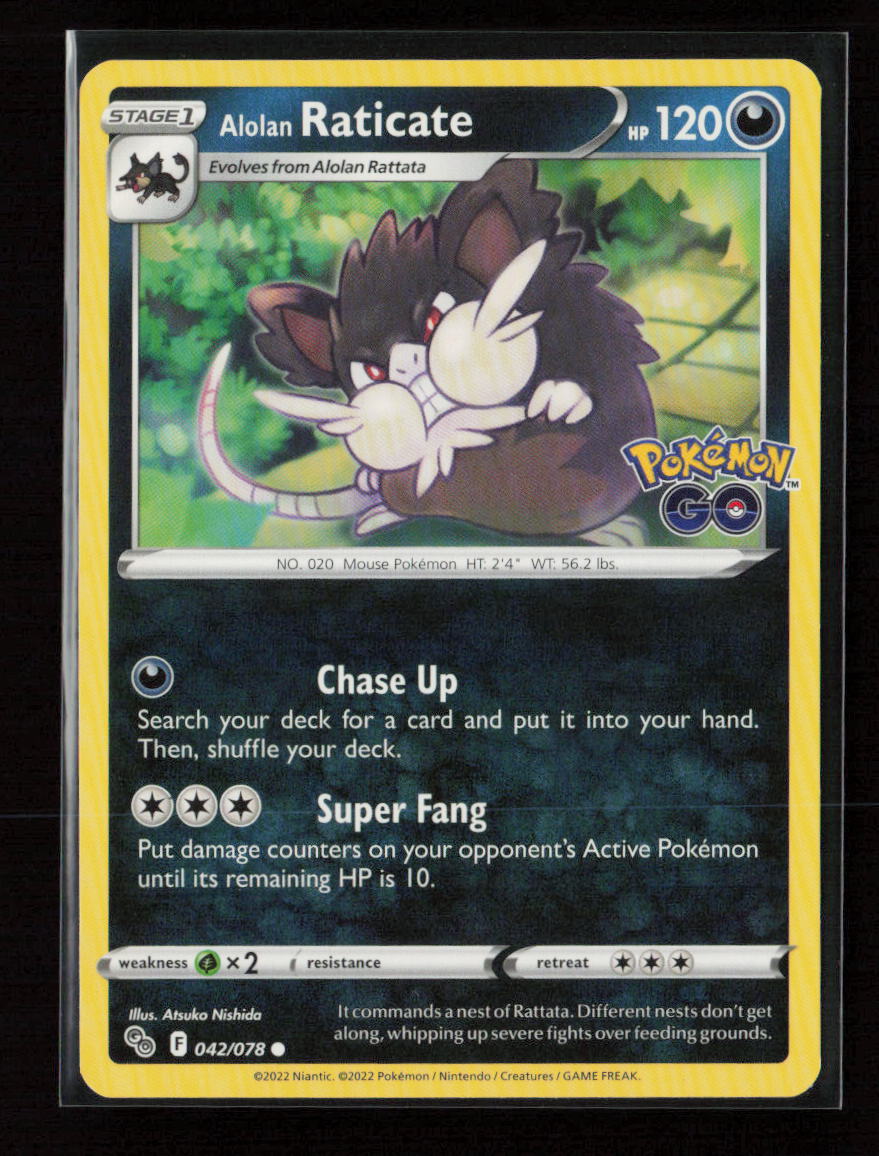 Alolan Raticate Common Pokemon GO 042/078 NM