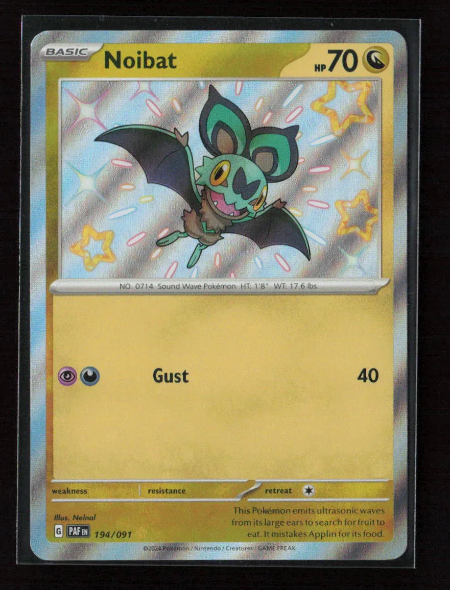 Noibat - Shiny Rare SV: Paldean Fates 194/091 NM - Kang's Collectibles